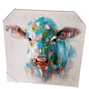 New Farmhouse Cow Art Home Decor